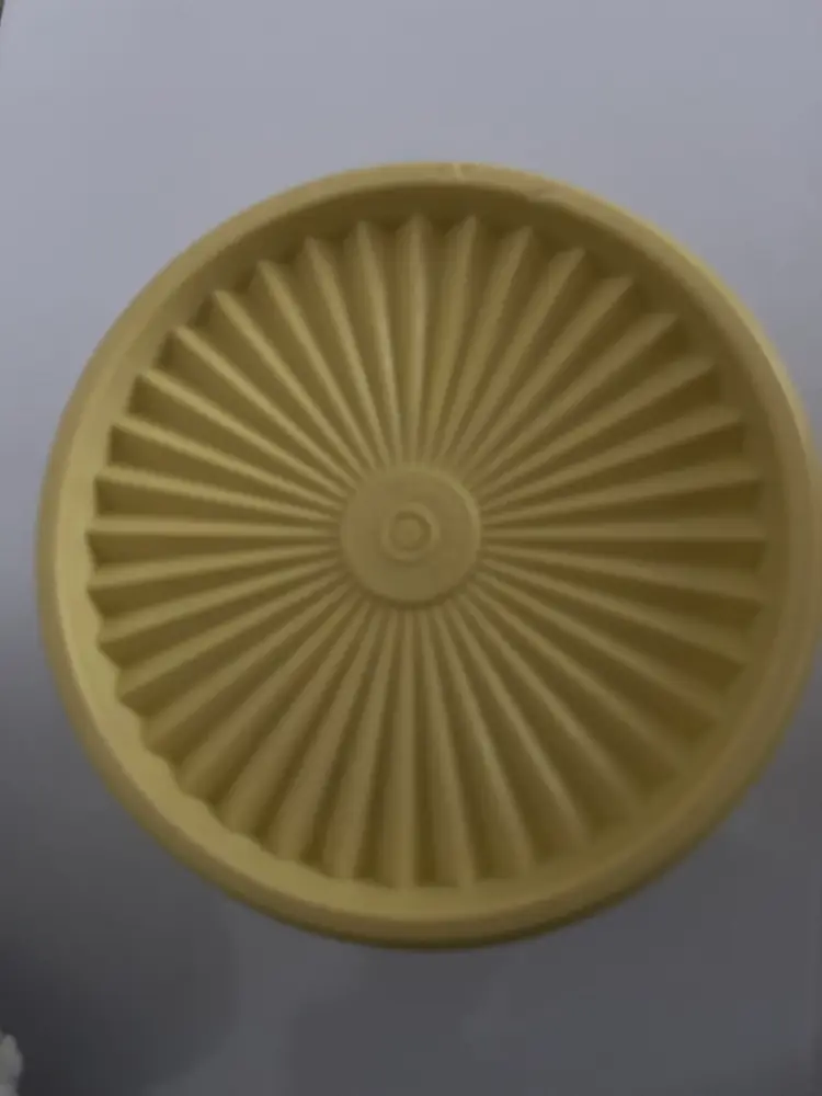 Vtg Tupperware Harvest Gold 6 3/4”H 5 1/4” D