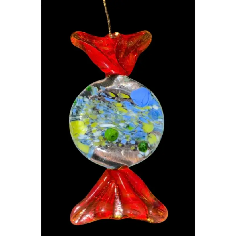 #01- Just In XL 1980/90s Art Glass Hand Blown Candy 3.25" X 1.5"