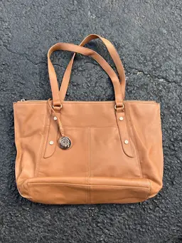 Tommy Bahama Large Leather Distressed Tote Bag Brown Boho Vintage