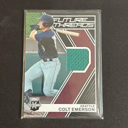 2023 Panini Elite Extra Edition Colt Emerson Future Threads #FT-CE Relic Seattle Mariners