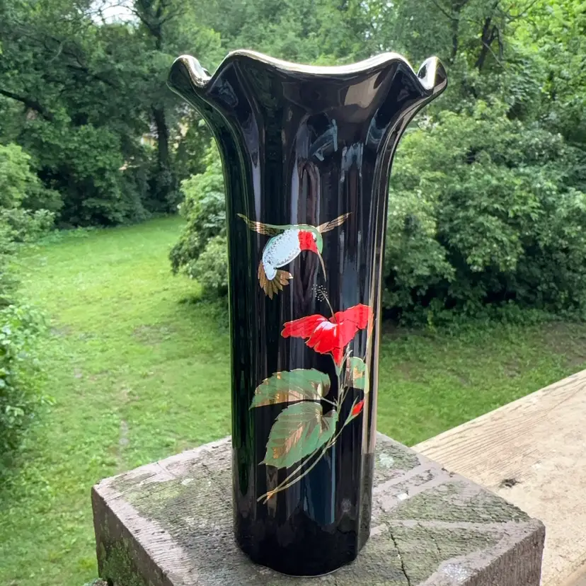 Vintage Otagiri Hummingbird Vase