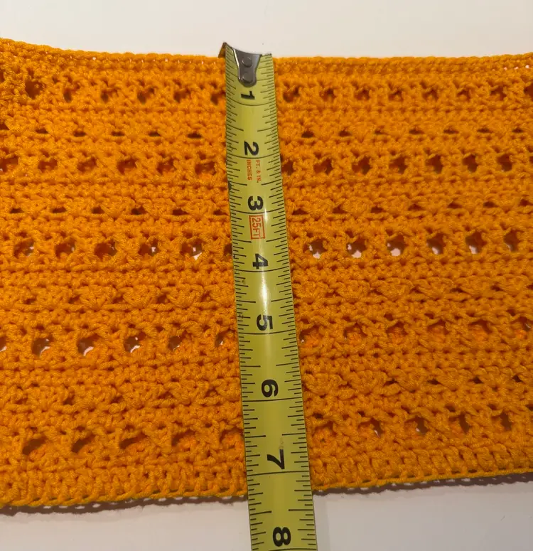 Eternity Scarf - Crochet Scarf In Dark Yellow/Orange