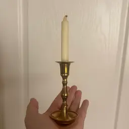 Vintage Solid Brass Small Candlestick
