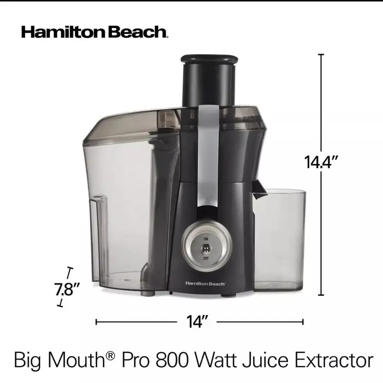 Hamilton Beach Big Mouth Pro Juicer Juice Extractor 800W