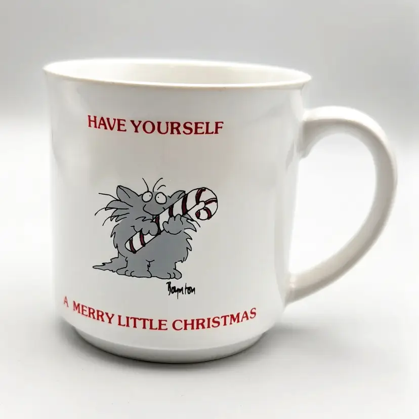 Vtg Sandra Boynton Have Yourself Merry Little Christmas 12 oz Coffee Mug Tea Cup