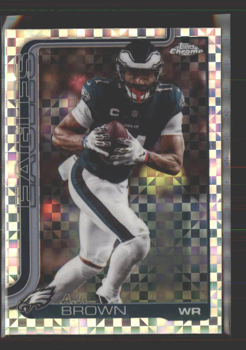 A.J. Brown 2025 Topps Chrome X-Fractor #243 - (142) - Philadelphia Eagles