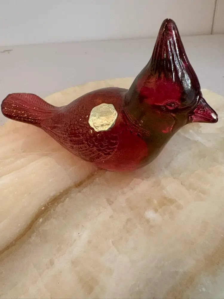 Fenton Ruby Red Undecorated Cardinal  Bird 1991