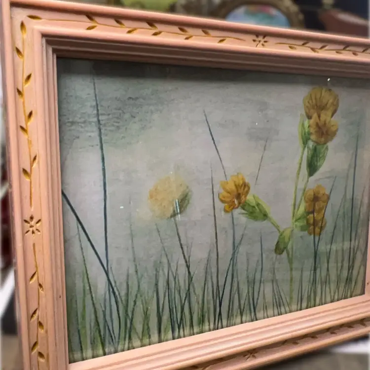 Framed Original Color Pencil Art Piece 9x7” Frame