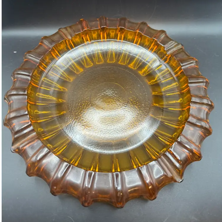 Vintage MCM 1950s Amber Blenko Ashtray 6112S