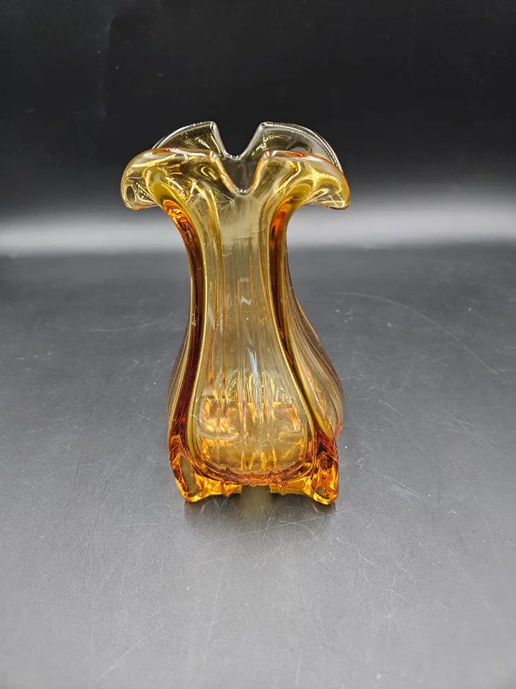 Amber Glass Vase
