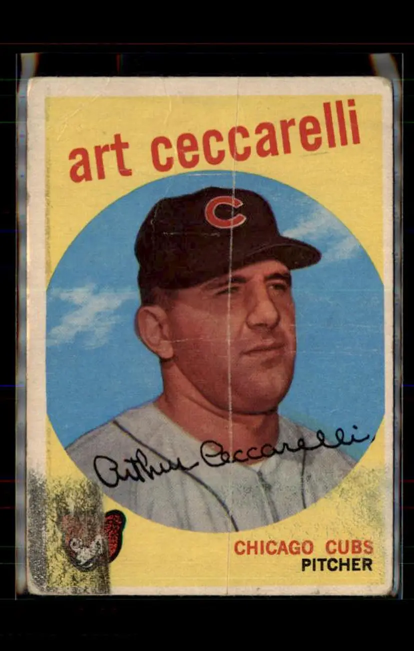1959 Topps #226b Art Ceccarelli - (pk4) - Chicago Cubs