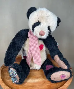 Ganz Cottage Collection Panda Bear Animal Patches 1996 Retired Designed By Lorraine