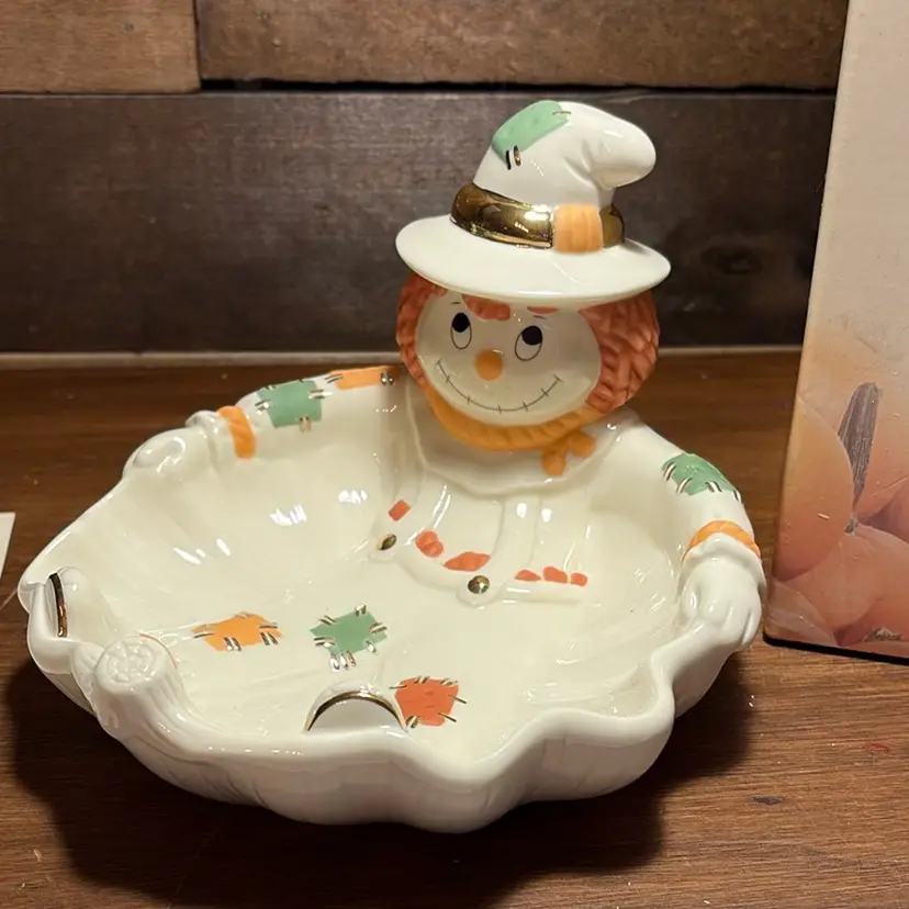 Lennox Occasion, Scarecrow Candy Dish With Box