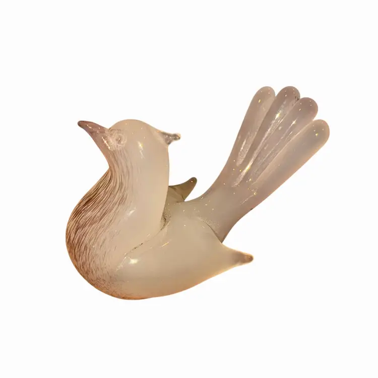 Murano Bird 1950's Archimede Seguso Opaline Art Glass Dove Figurine