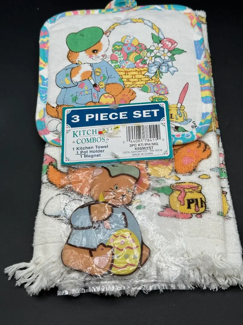 Vintage Easter Towel Set 3 Pieces