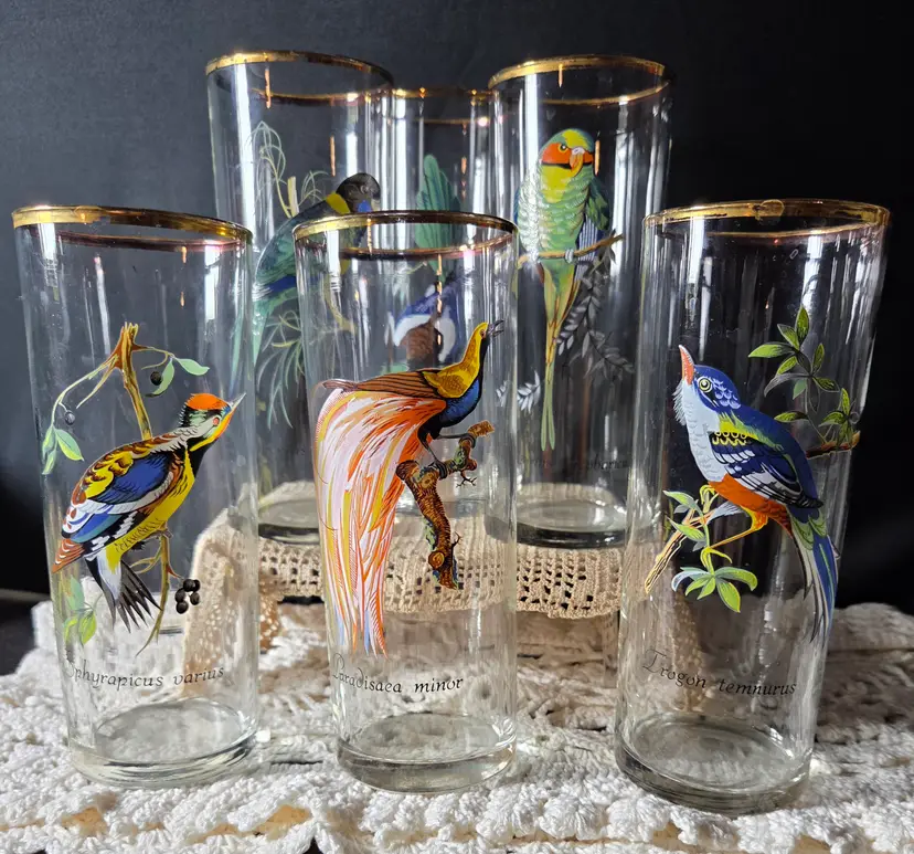 Kig Malaysia Handpainted Bird Tumblers