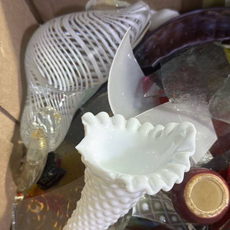 Broken Glass Craft Lot Box Premium Art Glass