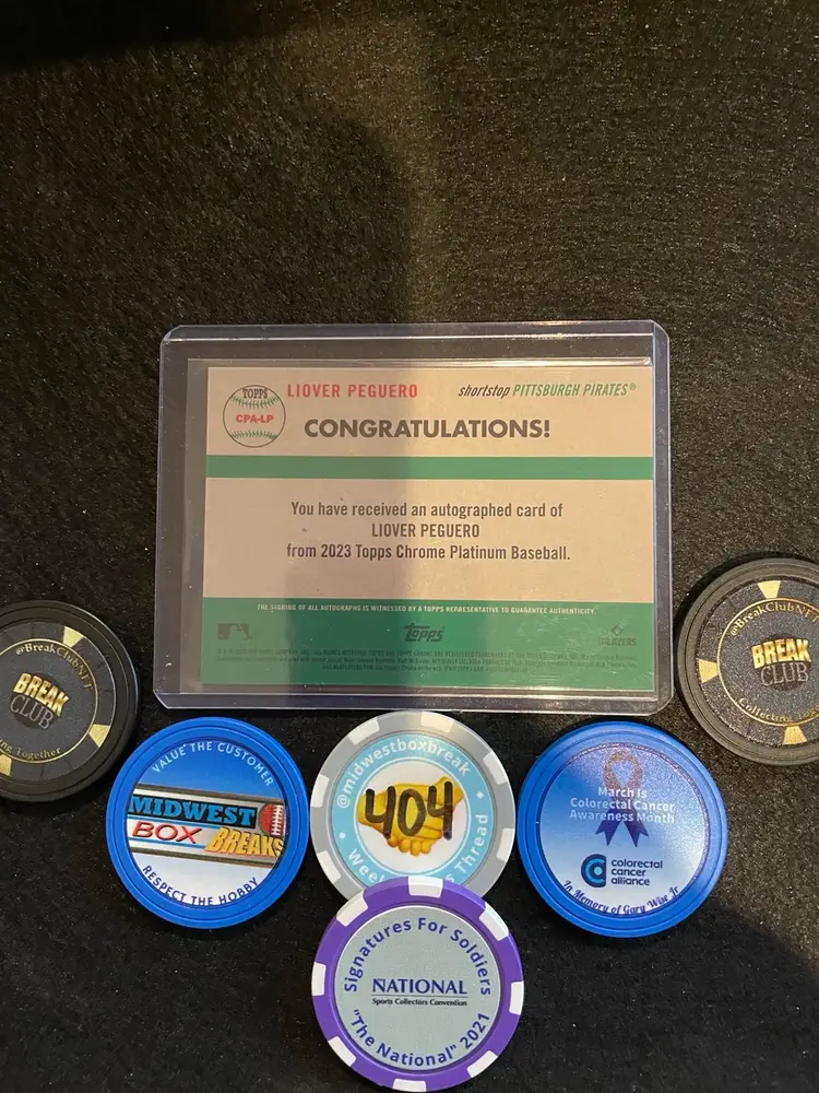 2023 Topps Chrome Platinum Liover Peguero Auto Pirates CPA-LP