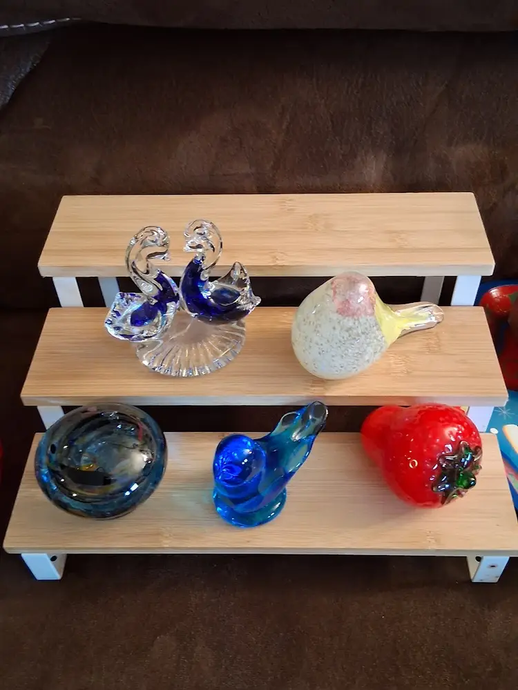 Lot of 5 Vintage Glass Paperweight / Figurines