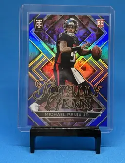 2024-25 Panini Totally Certified Michael Penix Jr #5 Totally Gems Platinum 14/15