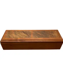 8 1/2x2x2 1/2 Wooden Lidded Inlay Box