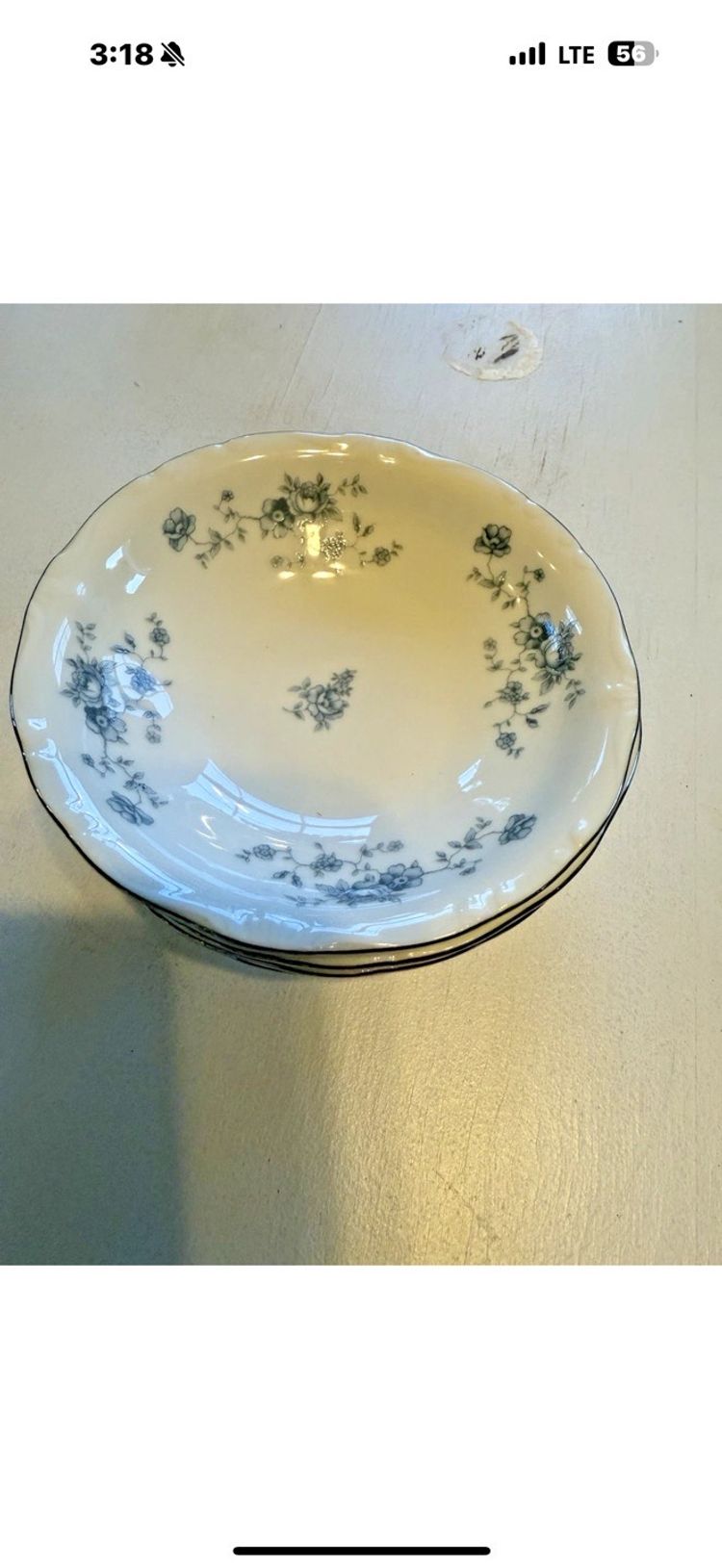 Johann Haviland Bavaria Germany Blue Garland Tea Cup Saucer Plates Set Of 4