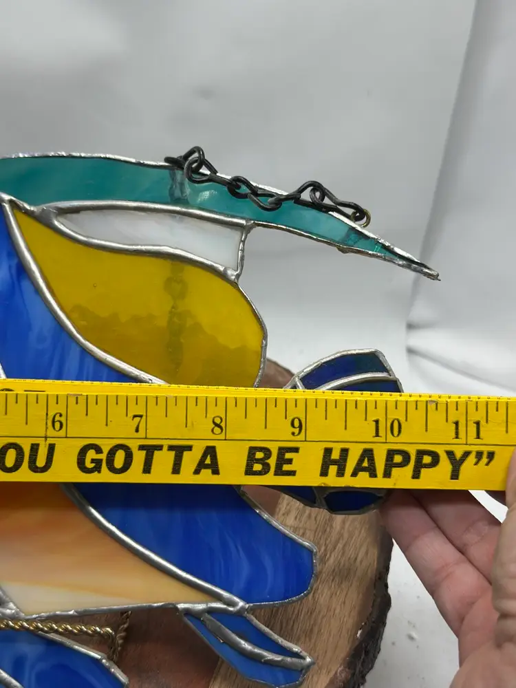 Stained & Slag Glass Tropical Fish Sun Catcher Under Water