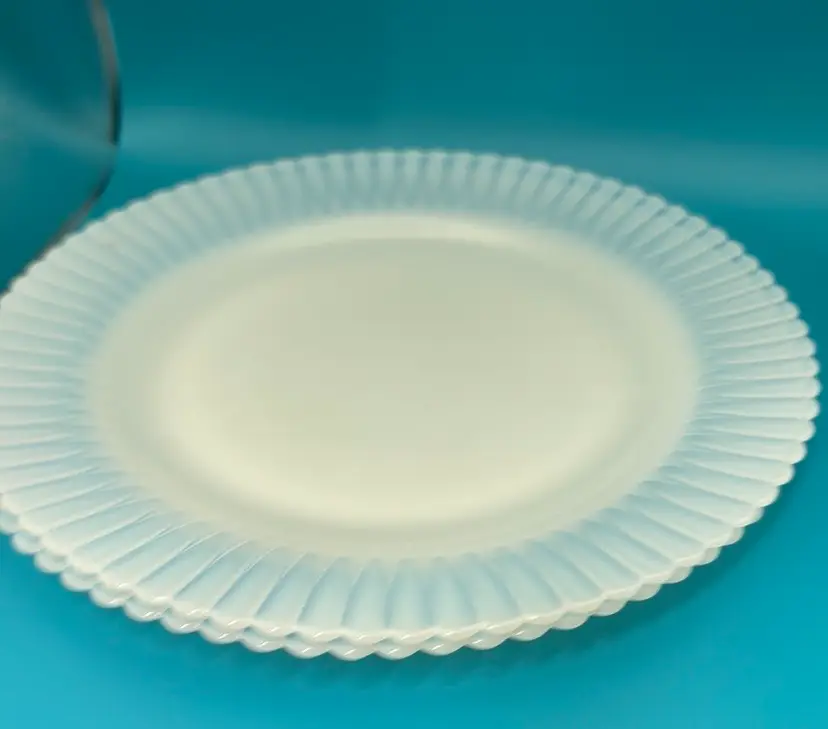 MACBETH-EVANS Petalware Monax Plates Circa 1930-1950 Set Of 2 Mid-century 9.25”