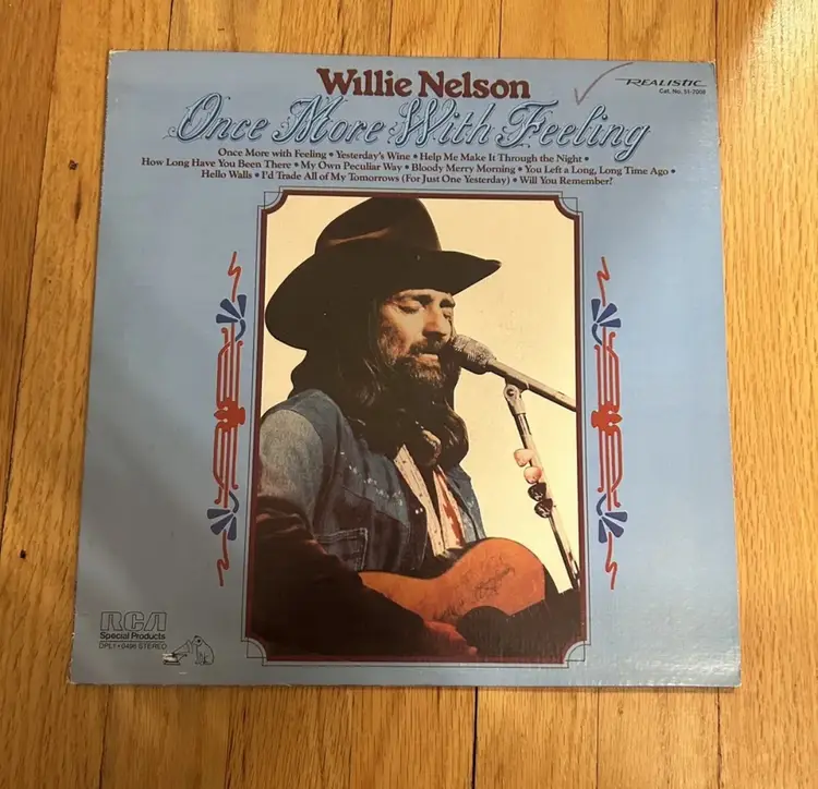Vintage Vinyl 33 RPM Album Willie Nelson Once More With Feeling 1981 Country
