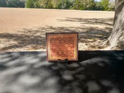 Recycled Texas Pecan with Walnut & Maple Border End Grain Cutting Board