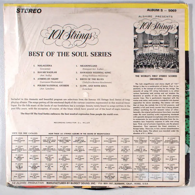 101 Strings - Best of the Soul Series (1967) [SEALED] Vinyl LP •