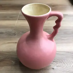 Vintage Red Wing Pottery Vase With Handle Pink Mid Century Modern Home Decor