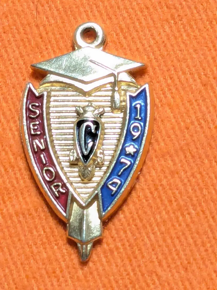 Gold Tone Senior Class 1974 CHS Pendant Charm