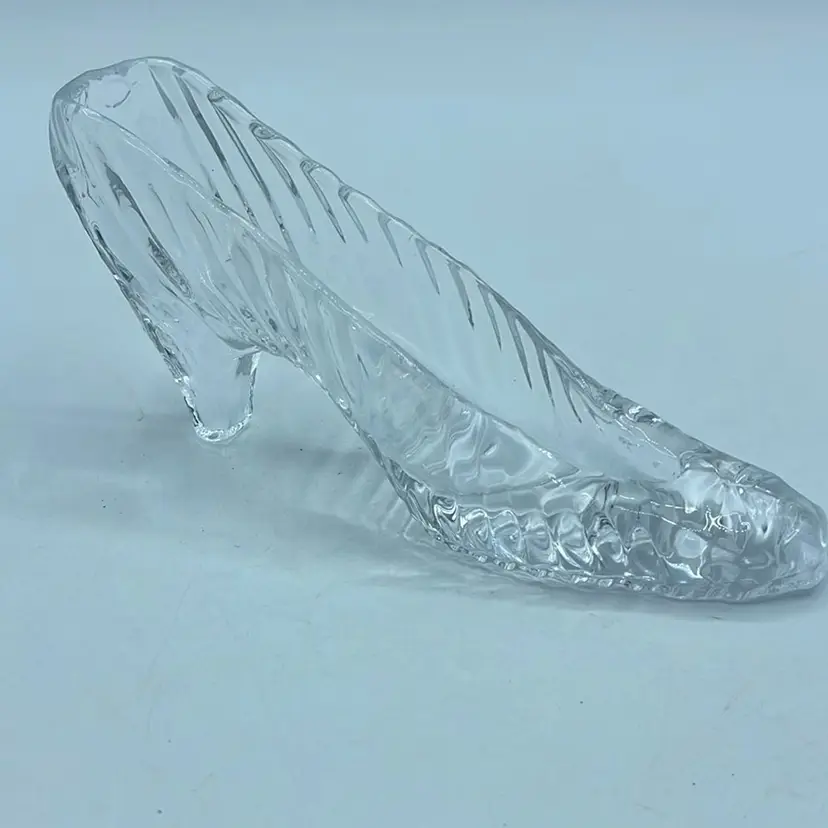 Glass Shoe Trinket Box High Heel Shoe 6”