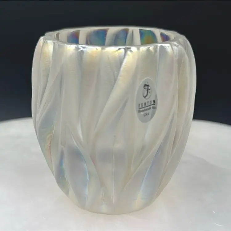 Fenton Opal Essence Candle Holder