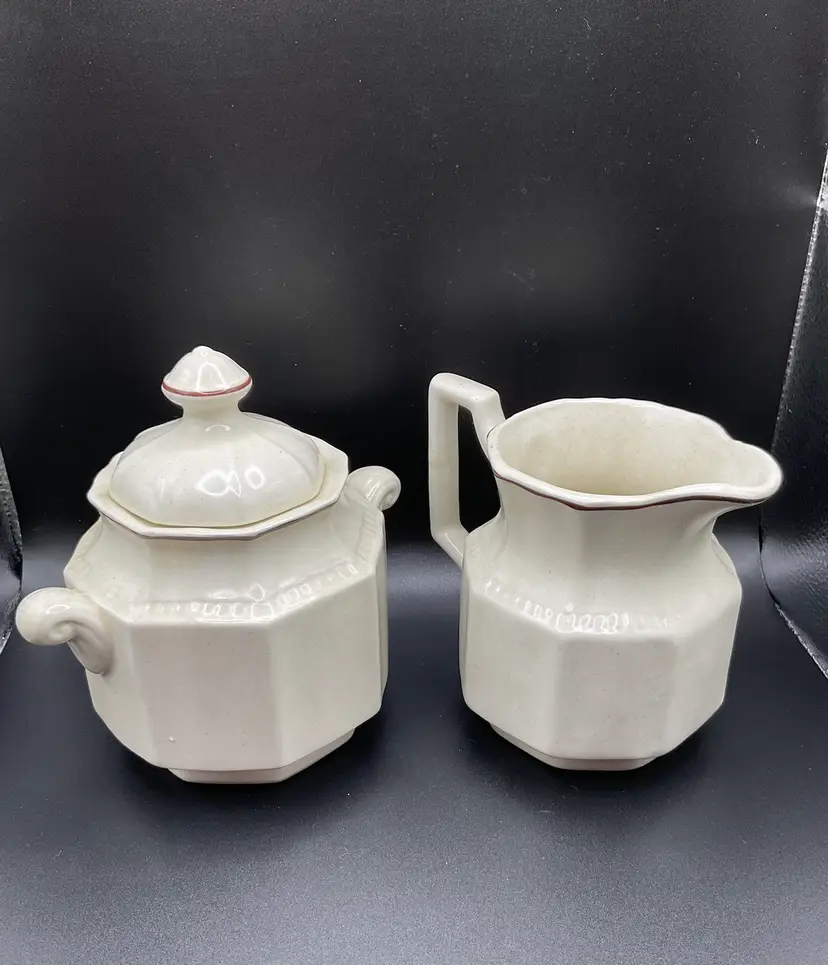Vintage Ironstone England Sugar And Creamer