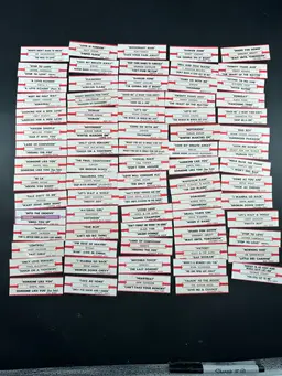 Vintage Jukebox Title Strips (Madonna, Rolling Stones, GENISIS, Janet Jackson, Etc.)
