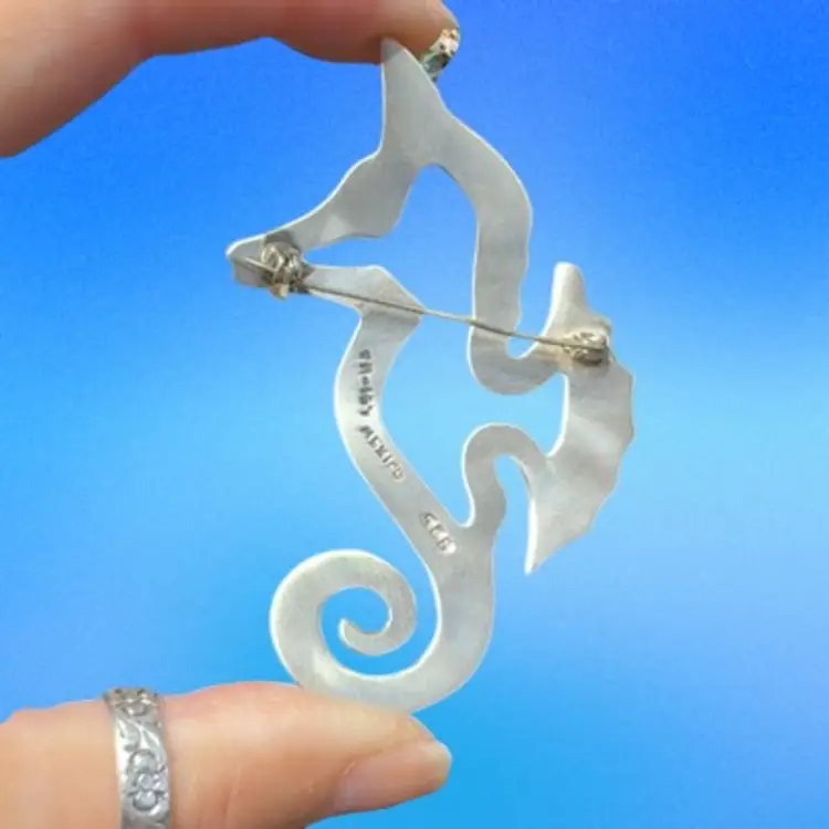 Vintage 40’s Taxco Mexico Sterling Silver Sea Horse 3” 20.2g