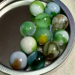 Variety Of Green Marbles