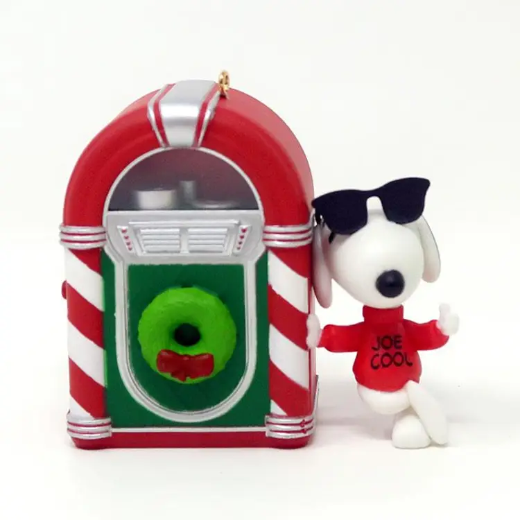 Snoopy Joe Cool Jukebox Ornament - Peanuts Christmas Decor