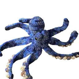 Handmade Crocheted Octopus - 18” : Tentacles 10” Body 8” by 5” Wide