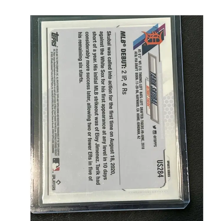 Tarik Skubal 2021 Topps Chrome Sapphire Update RC Detroit Tigers