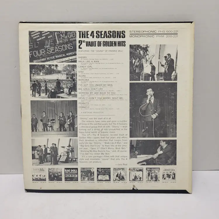 4 Seasons 2nd Vault Of Golden Hits - 1966 Philips PHS-600-221 Vinyl LP Untested