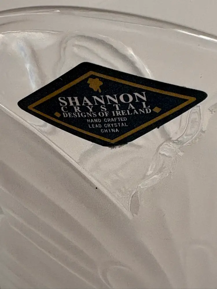 Shannon Crystal Of Ireland Leaded Crystal Butterfly Vase Meadow Pattern