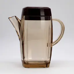 Acrylic Creamer With Brown Lid Made In Japan Vintage