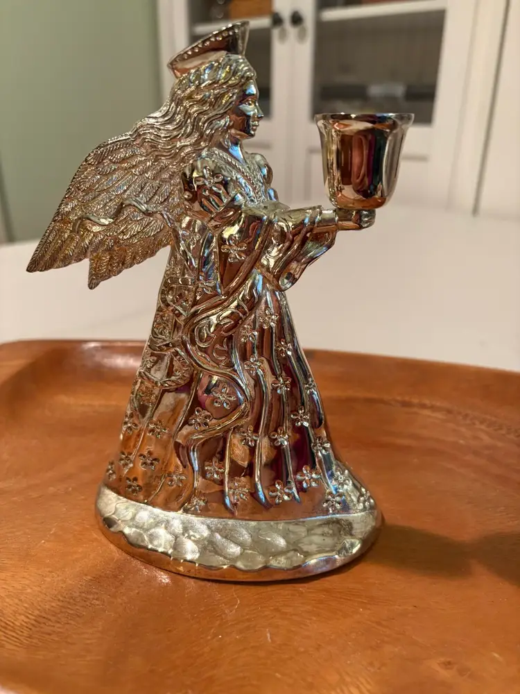Silver plated Angel Candle Holder