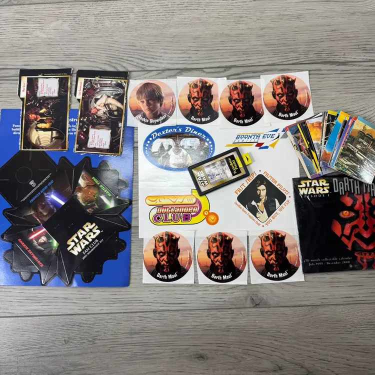 Misc Star Wars Lot - Stickers Cards Etc