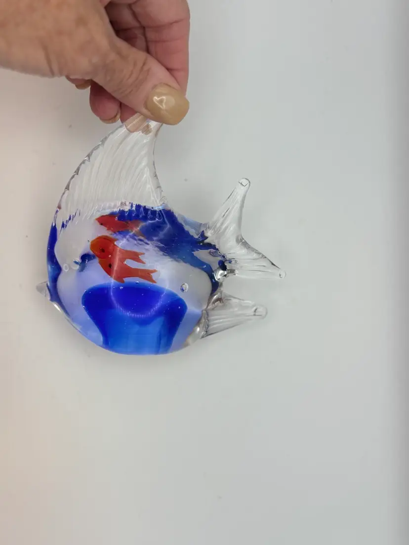 Art Glass Fish Paperweight - Bella Casa By Ganz