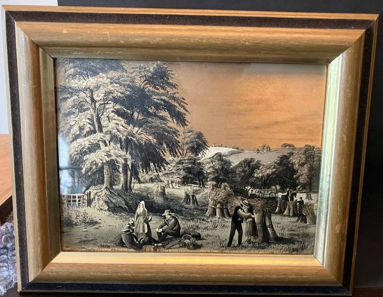 Intercraft Industries Corp Currier & Ives Metallic Framed Print