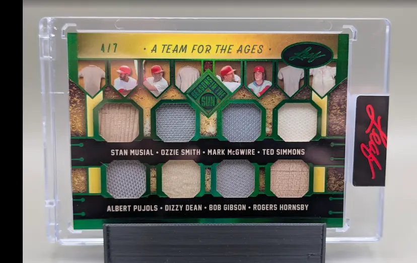 Musial / Pujols / Dean /Hornsby / ++ 2026 Leaf Seasons in the Sun 8 Jersey /7 - St. Louis Cardinals - (B-27)